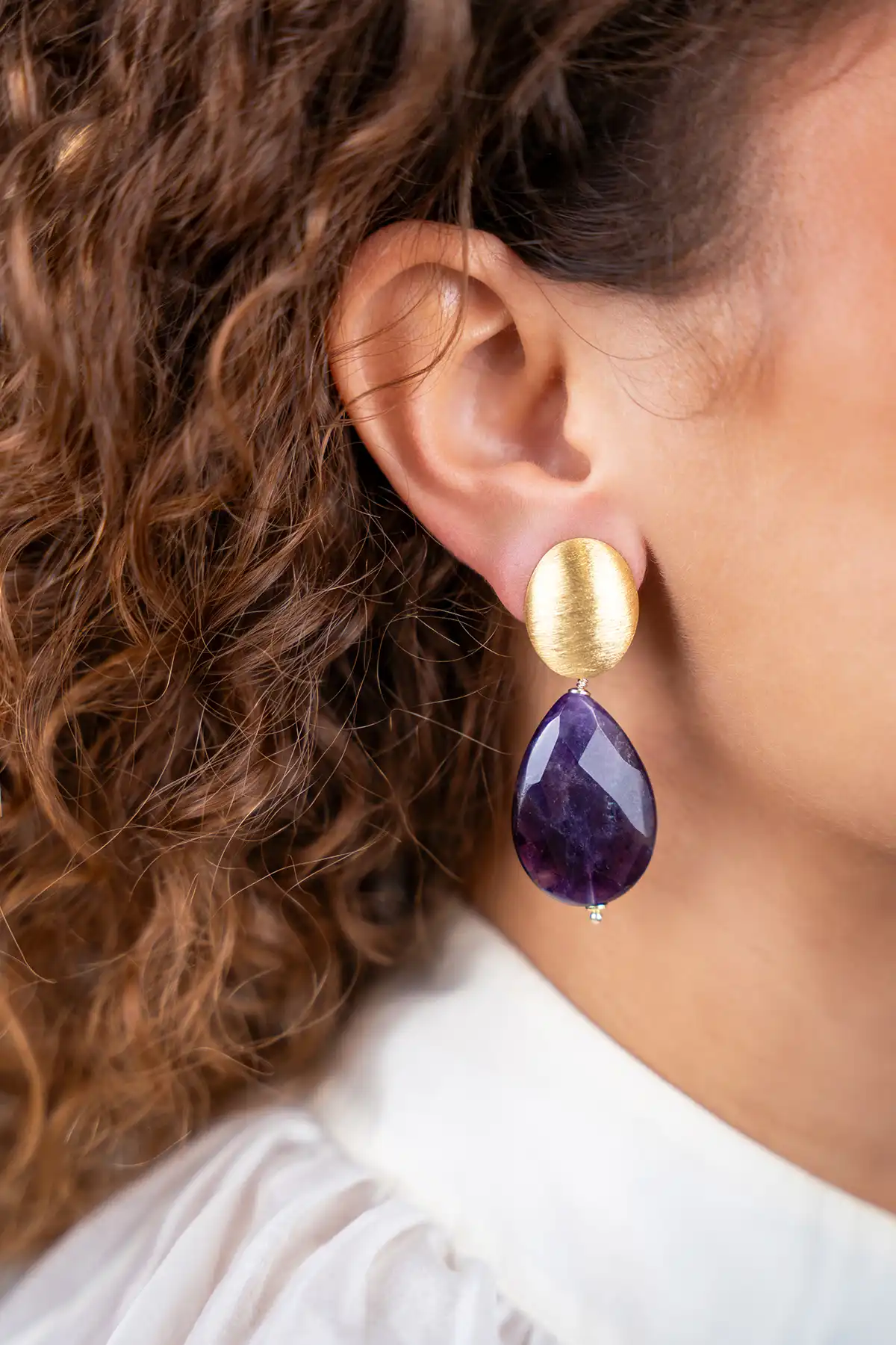 エルセーヌ　ノンセルクイックwith SUPER　jewelry　ball Amethyst Oorbellen Nore Drop L | Lott Gioielli